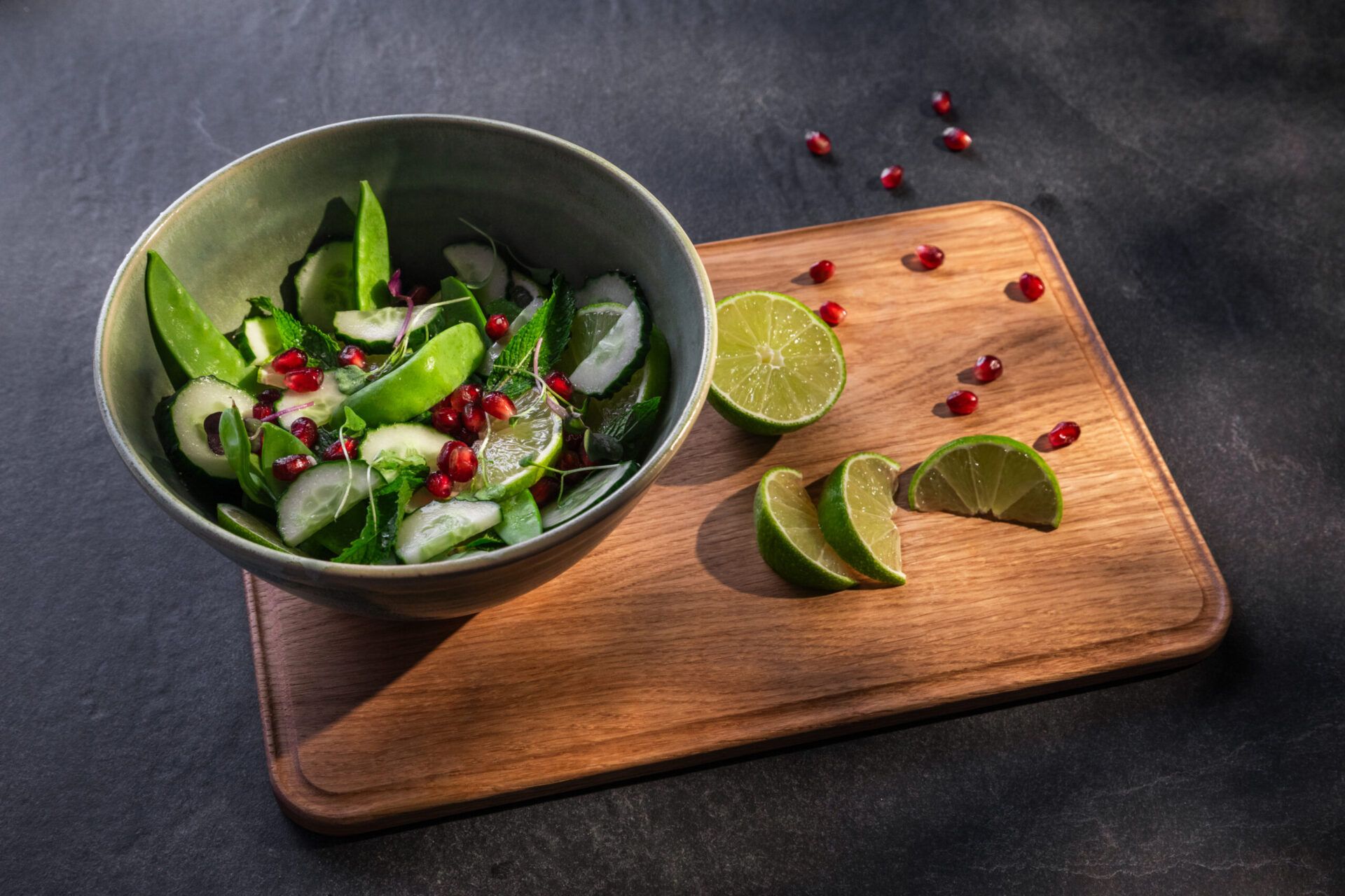 Salatbowl mit Schneidebrett rechteckig Nr. II